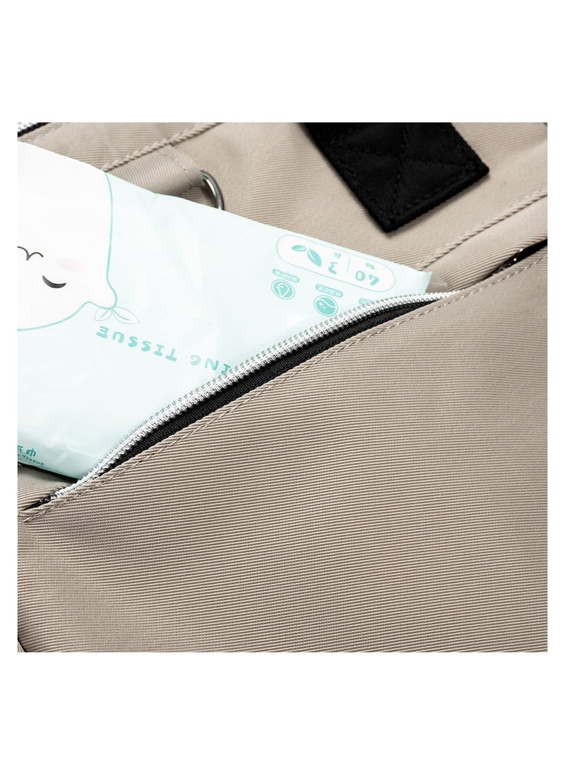 Little Story - Little Story Ace Diaper Bag - Beige - Image 1
