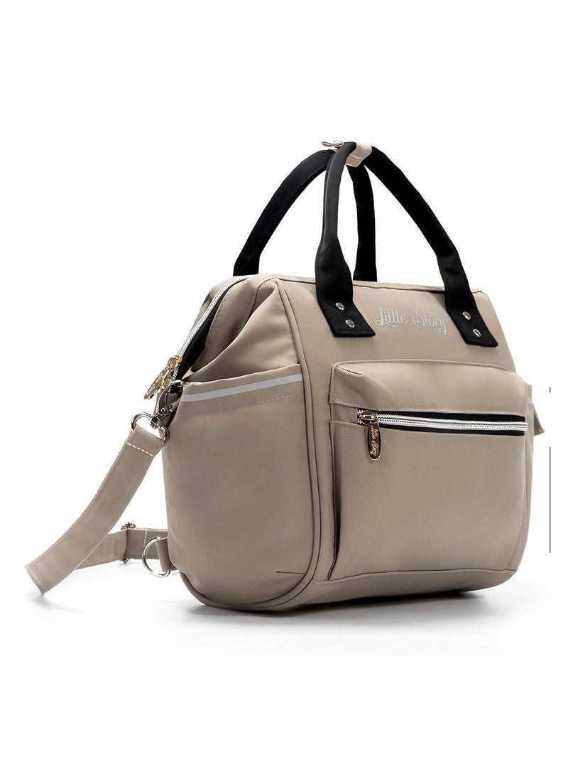 Little Story - Little Story Ace Diaper Bag - Beige - Image 1