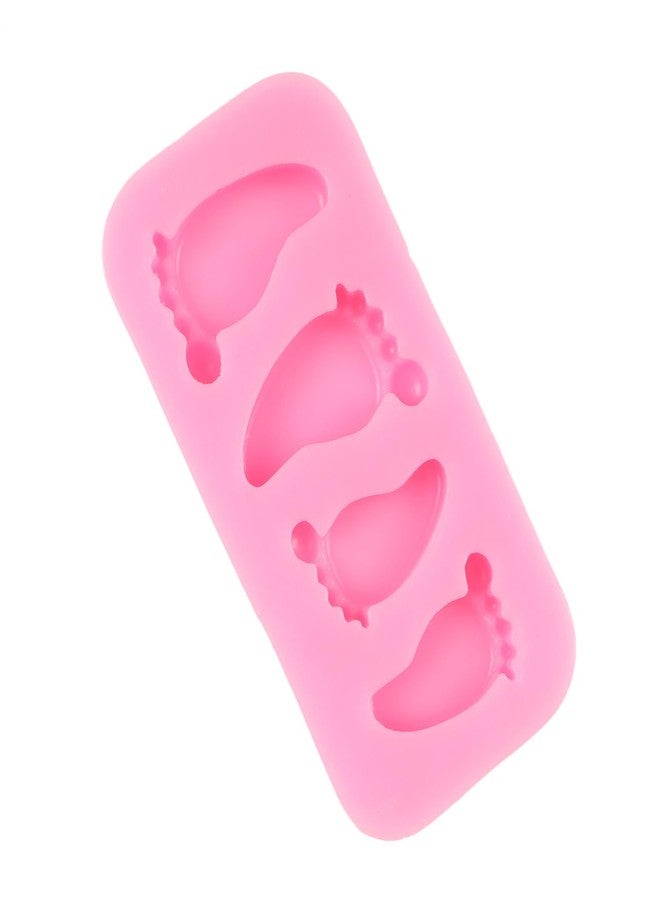 QDMOLDS قالب سيليكون QDMOLDS لبصمة قدم طفل، قالب فوندان على شكل قدم طفل، مثالي لتزيين الكيك في حفلات استقبال المولود، وتزيين الكب كيك، وتزيين الشوكولاتة، وحلوى الصلصال البوليمري، ومعجون الصمغ. - Image 5
