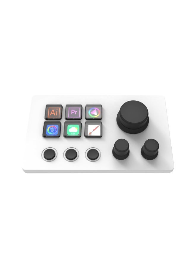 MiraBox N3 Stream Controller Deck V3 with 6 Programmable LCD Keys, 3 Multifunction Rotary Dials and 3 Tactile Buttons, Stream Deck Macro Controller for Live Streaming, Gaming, Audio Control, OBS Studio, Twitch, YouTube, Windows and Mac - Image 1