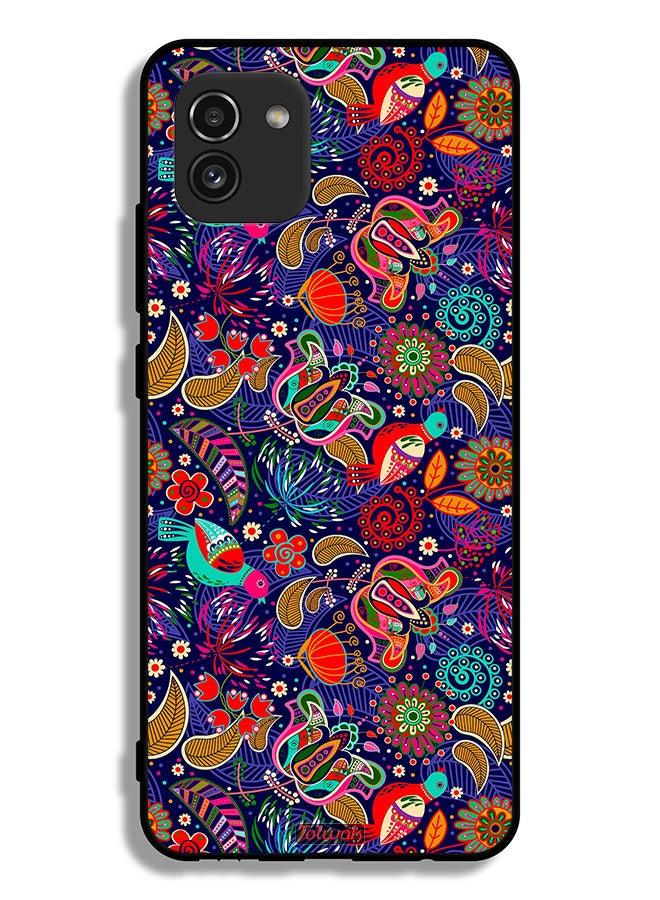 Tolwak Samsung Galaxy A03 Protective Case Cover Pattern Colorful Birds Leaf Flowers - Image 1