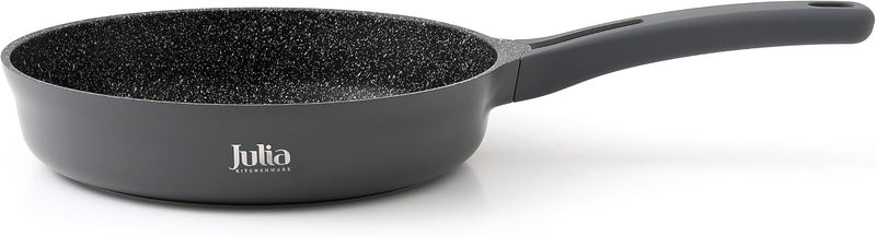 Julia Elite Edge Grey 28cm Granite Frypan Without Lid Premium Nonstick Cookware Durable Heat Resistant Scratch Resistant Easy Clean Skillet Pan Perfect For Daily Cooking Frying Sauteing Healthy Meals - Image 3