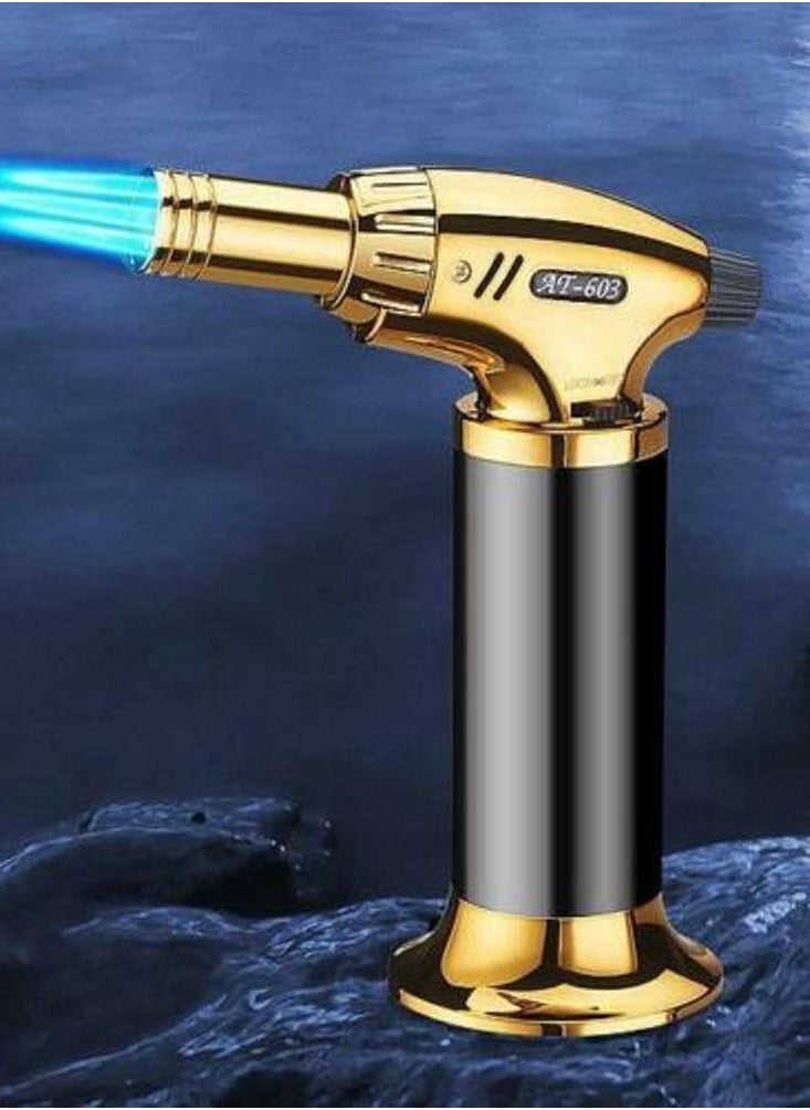 ALSAQER - Windproof Gas Lighter, Incense Lighter, Cigar Lighter, Bakhoor Lighter, Jet Lighter For Bbq, Butane Torch, Cooking Torch Culinary Lighter Butane Refillable (Butane Not Included) - Image 1