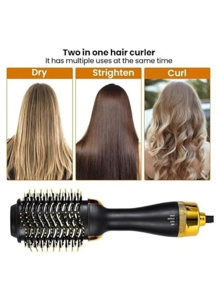 هوم جولد مجفف شعر احترافي و فرشاه 1200W سهلة الاستخدام متعددة الوظائف لتوزيع الهواء الساخن HG-5253 - Image 4