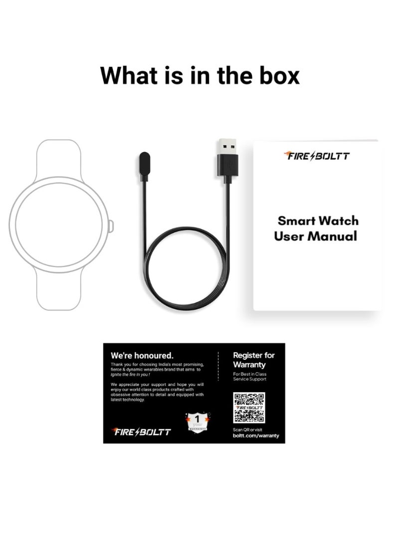 Fire-Boltt Solace BSW155 Luxury Stainless Steel Smart Watch – 1.32” HD Display, Bluetooth Calling & 360° Health Monitoring (Gold & Silver) - Image 5