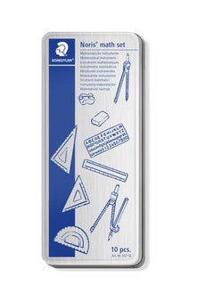 Steadtler 10-Piece Drawing Measuring Tool Set Blue/Silver  - Image 2