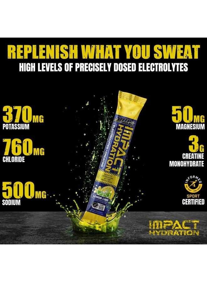 Maximum Human Performance MHP Impact Hydration Electrolyte Creatine Sports Drink Stick Pack, No Artificial Sweeteners or Colors, Performance, Recovery, Lemon Lime, 14 Count - Image 3
