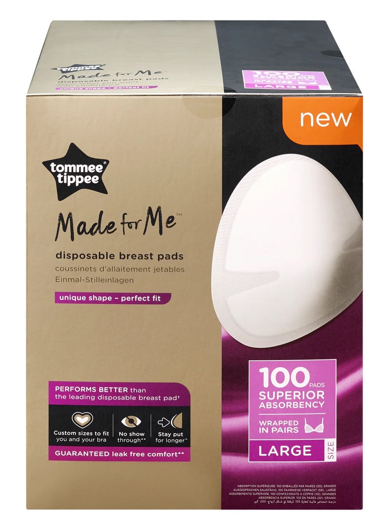 tommee tippee 100-Piece Disposable Breast Pads, Large Size - Image 3