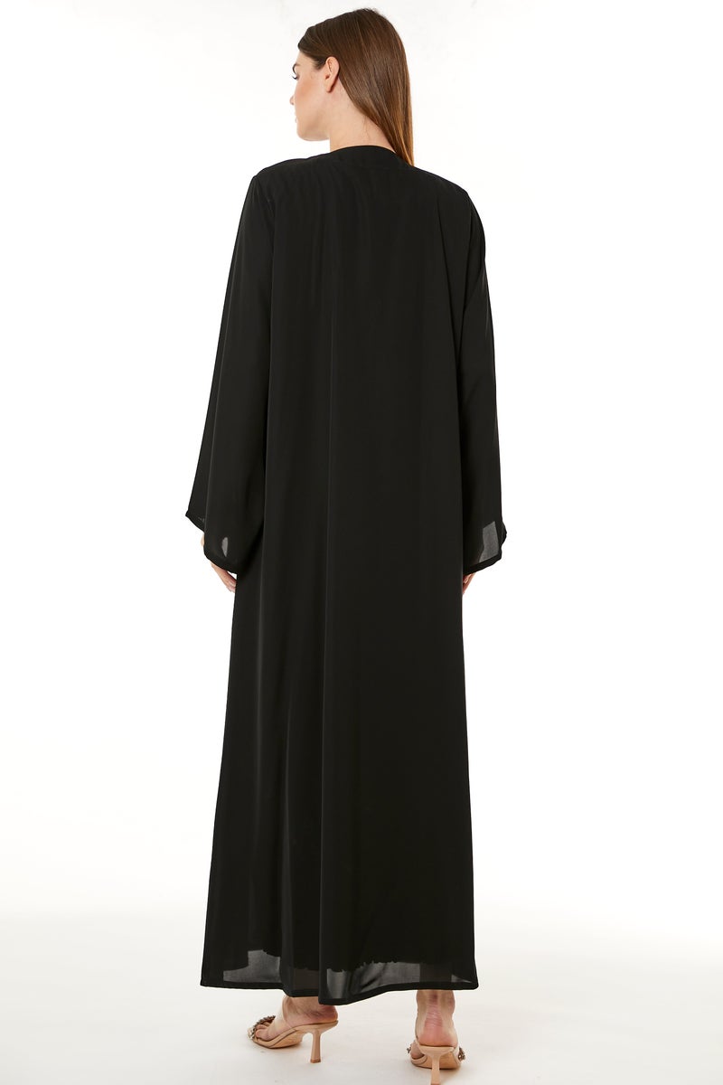 Moistreet Embellished Flared Sleeve Abaya - Image 3
