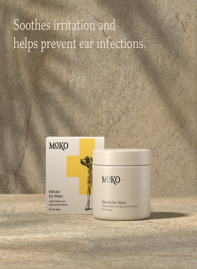 MoKo Manuka Dog Ear Cleaner Wipes - Otic Cleanser for Dogs to Stop Ear Itching, and Infections with Aloe and Manuka Honey - 50 Count - Image 2