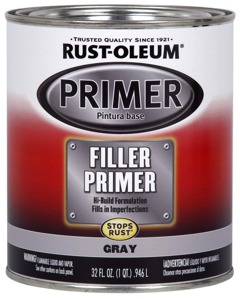 RUST-OLEUM RustOleum 254863 Automotive Filler Primer Brush On Quart Gray 32 Fl Oz Pack of 1