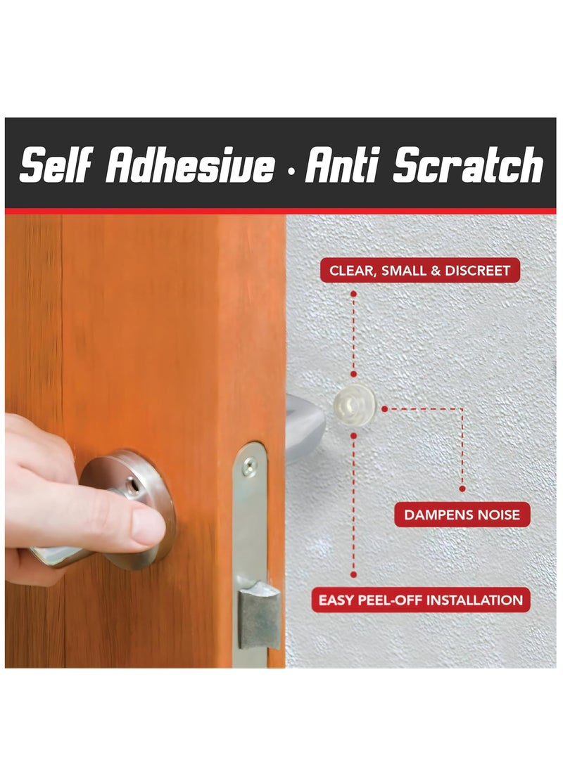 TFIXOL Small Clear Door Knob Bumpers (Set of 12) - Self Adhesive Door Stoppers Wall Protectors Rubber Feet for Speakers, Electronics, Furniture - Image 3