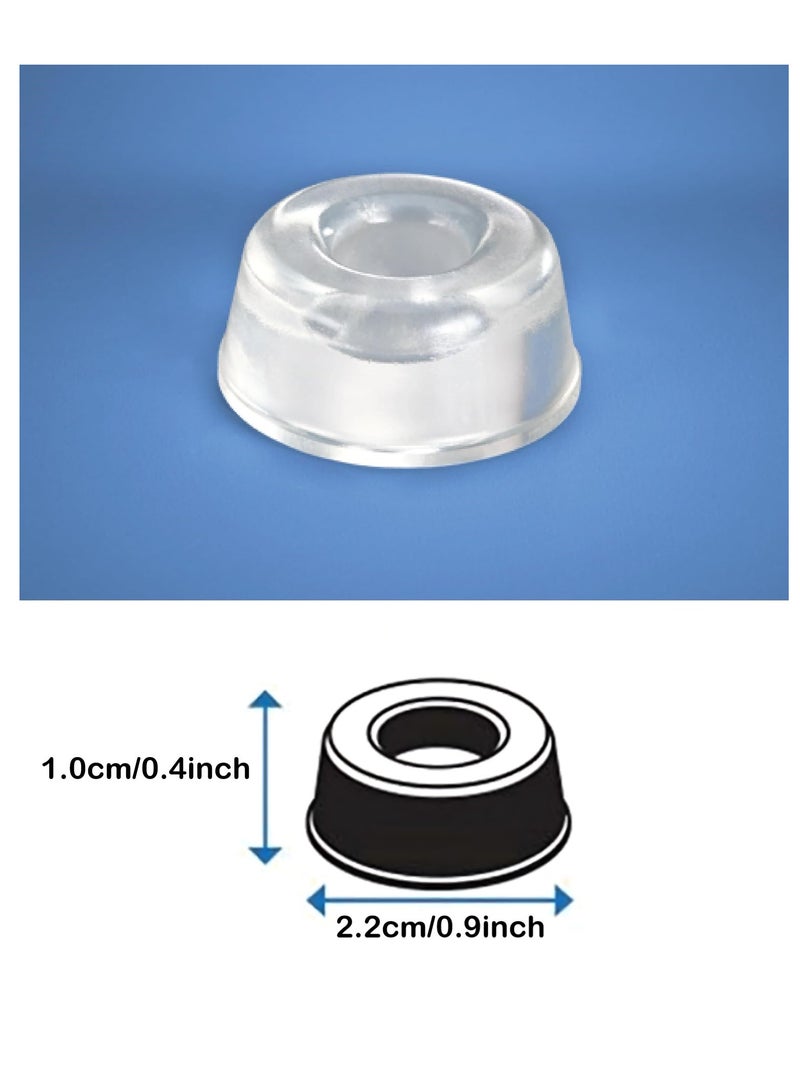 TFIXOL Small Clear Door Knob Bumpers (Set of 12) - Self Adhesive Door Stoppers Wall Protectors Rubber Feet for Speakers, Electronics, Furniture - Image 2