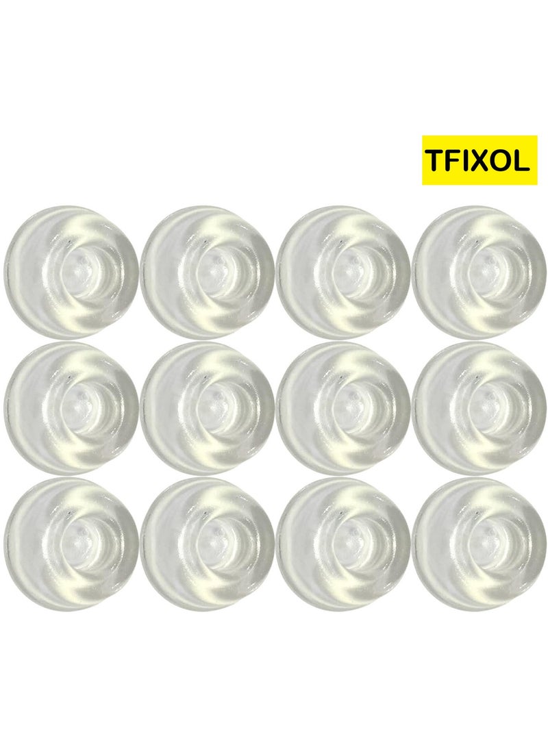 TFIXOL Small Clear Door Knob Bumpers (Set of 12) - Self Adhesive Door Stoppers Wall Protectors Rubber Feet for Speakers, Electronics, Furniture - Image 1