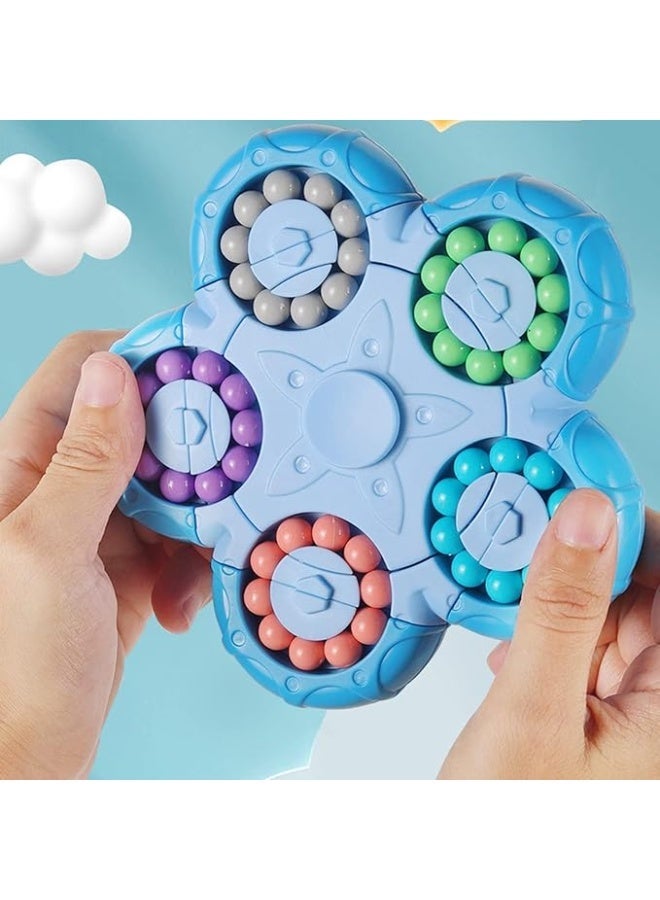 لعبة ألغاز الفاصوليا السحرية الزرقاء، مكعب دوار 2 في 1، مناسب للأطفال من سن 3 و5-7 و8-12 والمراهقين والبالغين - Image 4