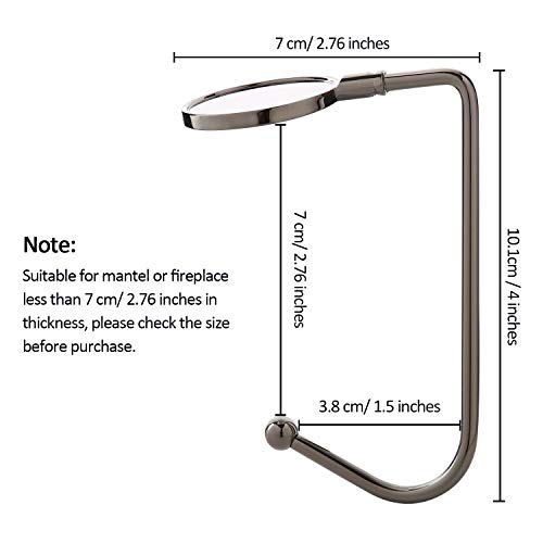 Sunshane 4 Pieces Christmas Stocking Holders Mantel Hooks Hanger Christmas Safety Hang Grip Stockings Clip for Christmas Party Decoration Gun Black - Image 3