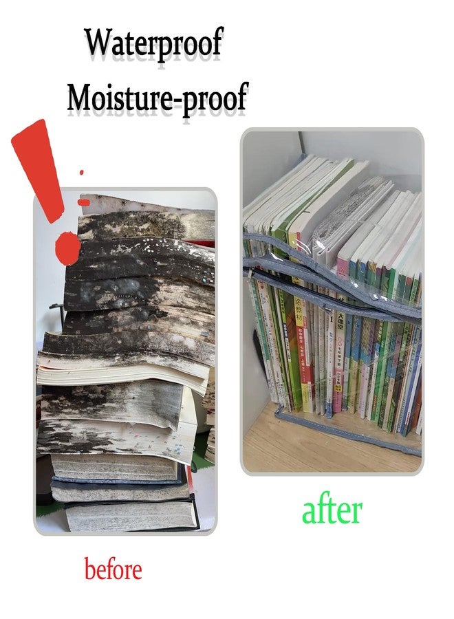 XLANMAY 3PCS Clear Book Storage Bag - Plastic Comic Books Organizer Book Carrier with Lid and Lifting Handle Collapsible Display Case for Books Toys 38x24x32cm/15x9x3inches - Image 5