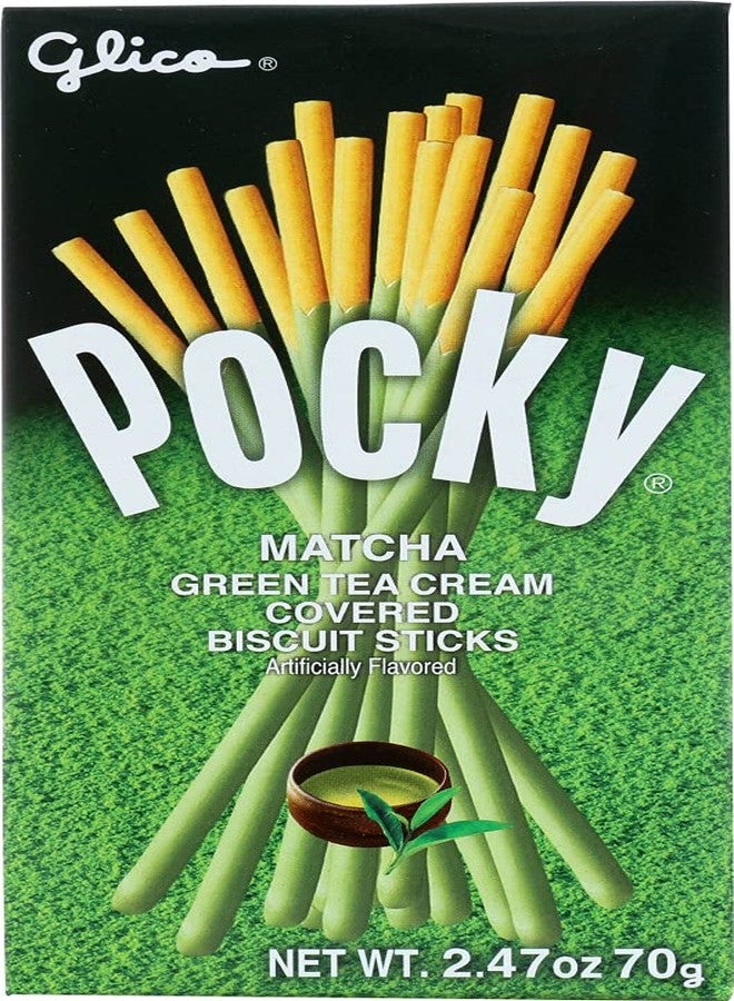 BLholife [ 3 Packs ] Glico Pocky Matcha Green Tea 70g x 3 Biscuit Stick - Image 1