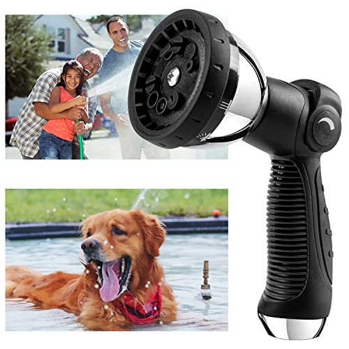REDESS Garden Hose Nozzle Spray Nozzle,10 Hose Metal Duty Watering Patterns Thumb Control On Off Valve, High Pressure Nozzle Sprayer for Watering Plants, Car Wash,Cleaning,Showering Pets - Image 5