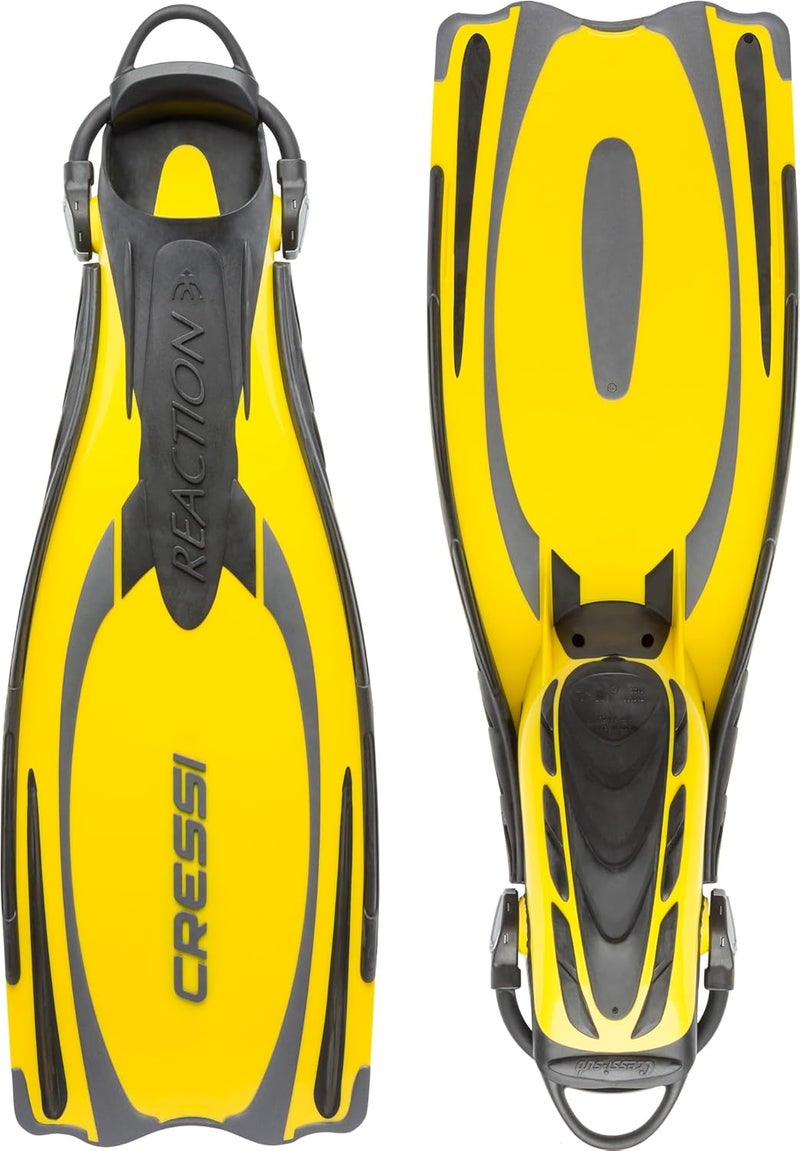 Cressi Reaction EBS Fins Yellow/Silver - Image 3
