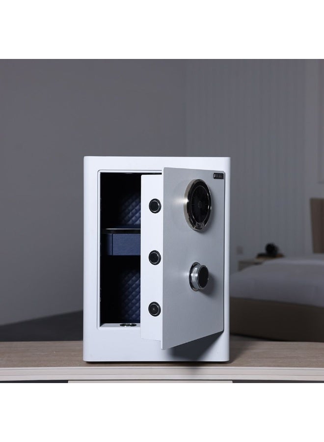 milano خزنة ميلانو بريميوم المضادة للسرقة | خزنة إلكترونية رقمية من الفولاذ السبيكي للمنازل والمكاتب والفنادق L60xW42xH38cm - بيضاء - Image 2