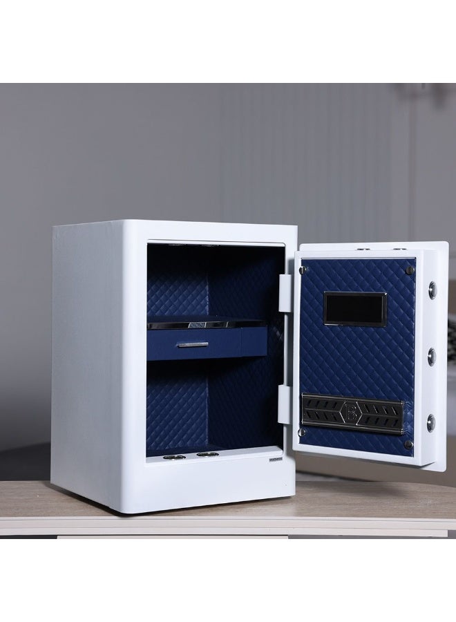 milano خزنة ميلانو بريميوم المضادة للسرقة | خزنة إلكترونية رقمية من الفولاذ السبيكي للمنازل والمكاتب والفنادق L60xW42xH38cm - بيضاء - Image 5