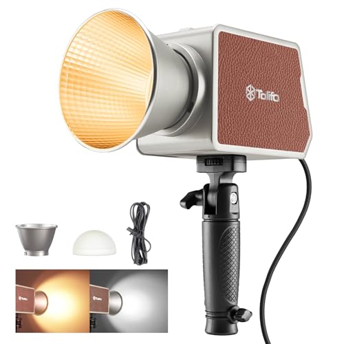 Tolifo 200W BiColor Handheld Spotlight Silent COB LED Video Light Kit 2700K6500K CRI97TLCI9812 EffectsAPP Control 360 Fill Lights for PhotographyStudioYouTubeTikTokLive Streaming - Image 1