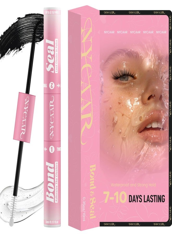 NYCAAR Lash Clusters Glue Black Bond and Seal Lash Glue for Eyelash Clusters Waterproof Lash Bond Long-Lasting Eyelash Glue Strong Hold Eyelash Cluster Adhesive for 72 Hours（Black,10ml） - Image 1