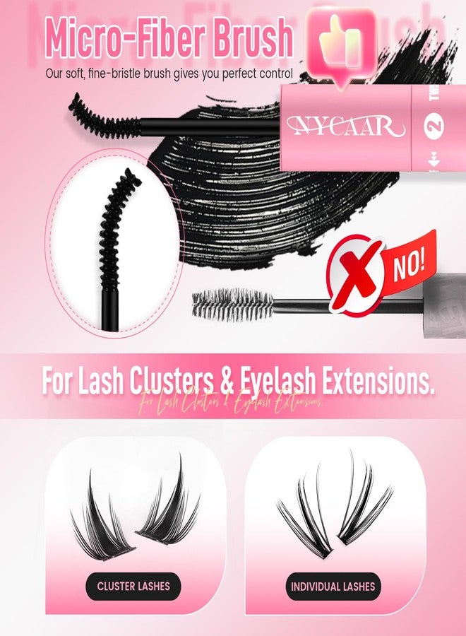 NYCAAR Lash Clusters Glue Black Bond and Seal Lash Glue for Eyelash Clusters Waterproof Lash Bond Long-Lasting Eyelash Glue Strong Hold Eyelash Cluster Adhesive for 72 Hours（Black,10ml） - Image 3