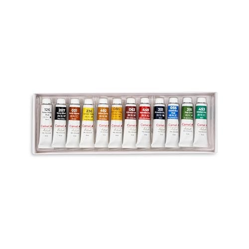 Camel Artist's Oil Color Box - 9ml Tubes, 12 Shades - Image 3