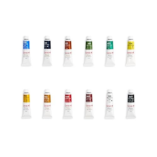 Camel Artist's Oil Color Box - 9ml Tubes, 12 Shades - Image 2