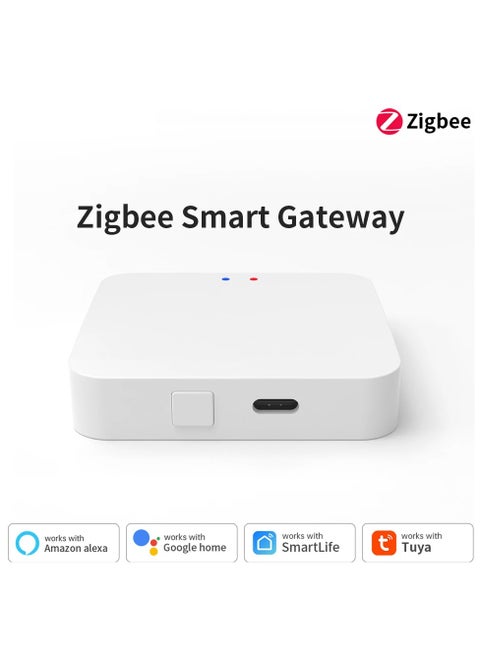 Tuya ZigBee Hub Tuya Zigbee 3.0 Wireless Gateway Bridge for App and Voice Control, Tuya Smart Home Hub, Works with Alexa Google,works with Home Assistant