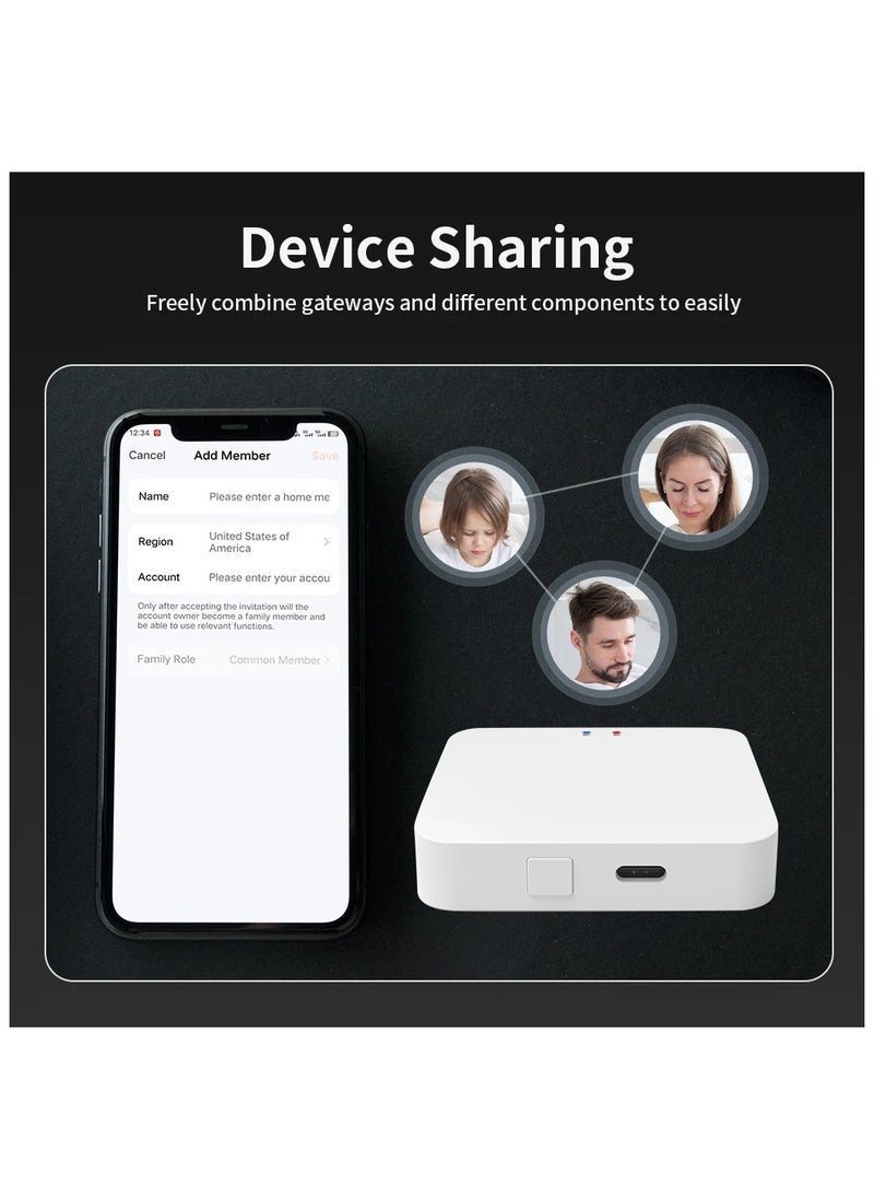 Tuya ZigBee Hub Tuya Zigbee 3.0 Wireless Gateway Bridge for App and Voice Control, Tuya Smart Home Hub, Works with Alexa Google,works with Home Assistant