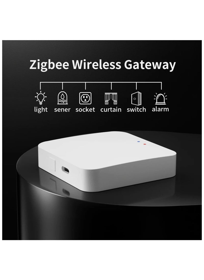 Tuya ZigBee Hub Tuya Zigbee 3.0 Wireless Gateway Bridge for App and Voice Control, Tuya Smart Home Hub, Works with Alexa Google,works with Home Assistant