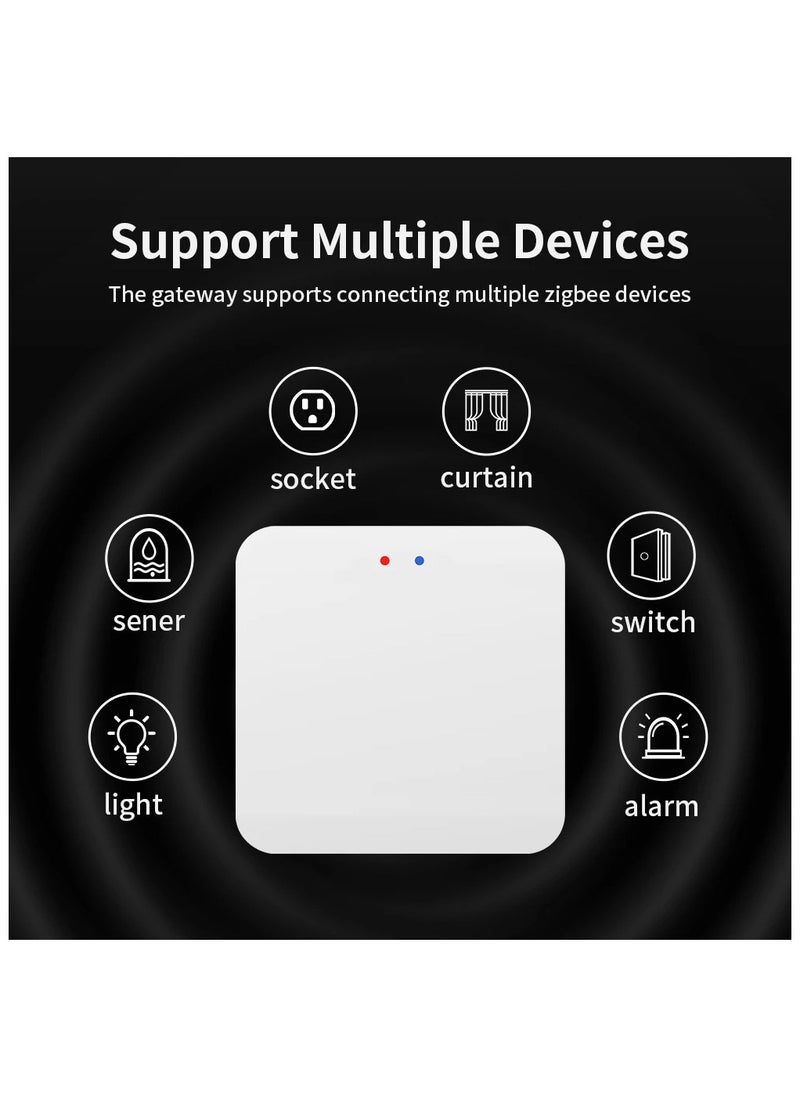 UanTii Tuya ZigBee Hub Tuya Zigbee 3.0 Wireless Gateway Bridge for App and Voice Control, Tuya Smart Home Hub, Works with Alexa Google,works with Home Assistant  - Image 3
