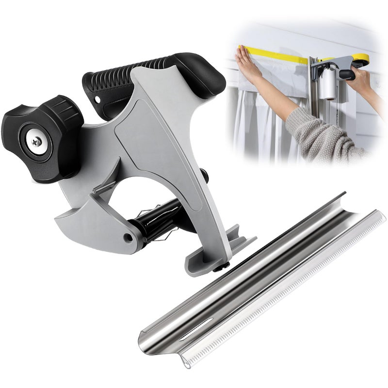Enhon Painter's Tape and Masking Film Dispenser Kit with 12 Inch Film Blade for CuttingTape, Masking Film & Paper, Masking Tool for Home, Office Improvements Protects Surfaces from Paint Splatters - Image 1
