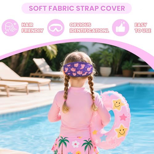 EHZYP Toddler Swim with Axolotl Fabric Strap No Tangle Pain-Free, Anti-Fog Swimming Pool Goggle No Leak for 3-15 YearsToddlers Girls Boys（Purple） - Image 4