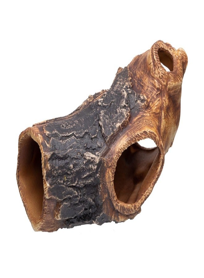 Plecoceramics كهف حوض السمك من السيراميك - ديكور حوض سمك بيتا من السيراميك - ديكور حوض سمك طبيعي - مخبأ كبير للزواحف - مخبأ كهف للأسماك - مخبأ للثعابين - كهف لأسماك السيكلد والبليكو (نزل شجري) - Image 5