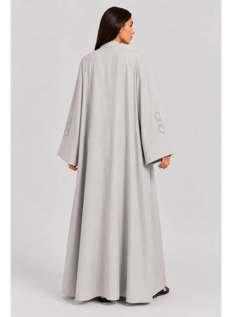 عباءات ريم Women's Embroidered Abaya with Matching Sheila