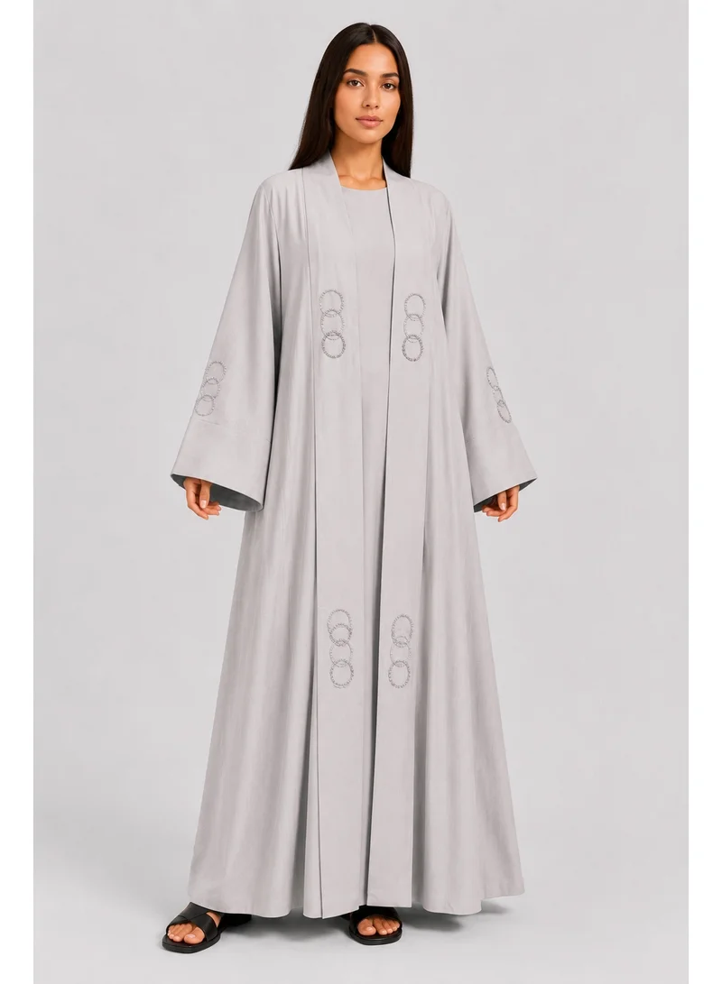 عباءات ريم Women's Embroidered Abaya with Matching Sheila