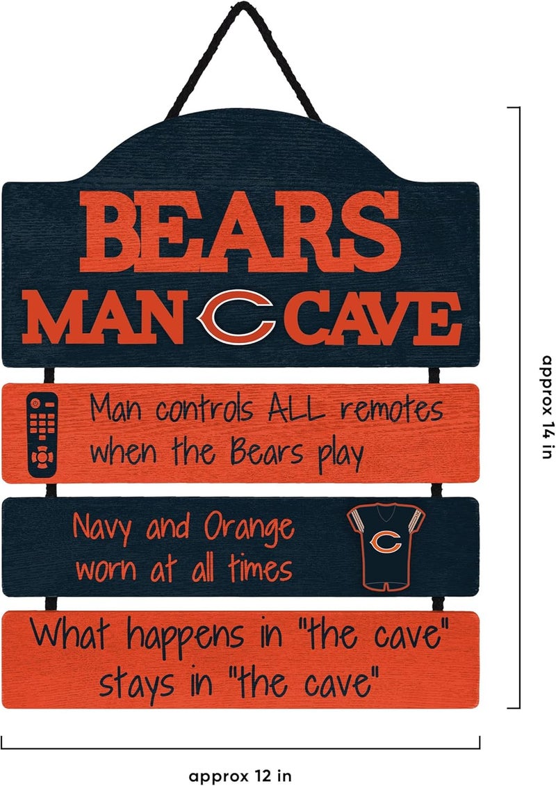 FOCO NFL Team Logo Mancave Man Cave Hanging Wall Sign - Image 3