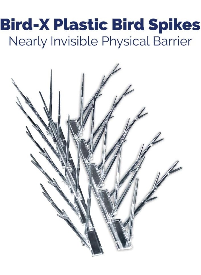 Bird-X Plastic Bird Spike Kit Narrow Bird Spikes For Assorted Species Spikes With Adhesive Cover 10 Ft. Area - Image 3