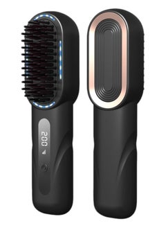 General Cordless Hair Straightener Brush Portable Mini Straightening Brush for Travel Negative Ion Hot Comb Hair Straightener for Women Anti-Scald  - Image 1