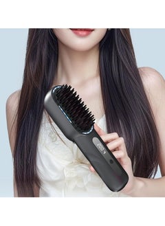 General Cordless Hair Straightener Brush Portable Mini Straightening Brush for Travel Negative Ion Hot Comb Hair Straightener for Women Anti-Scald  - Image 2