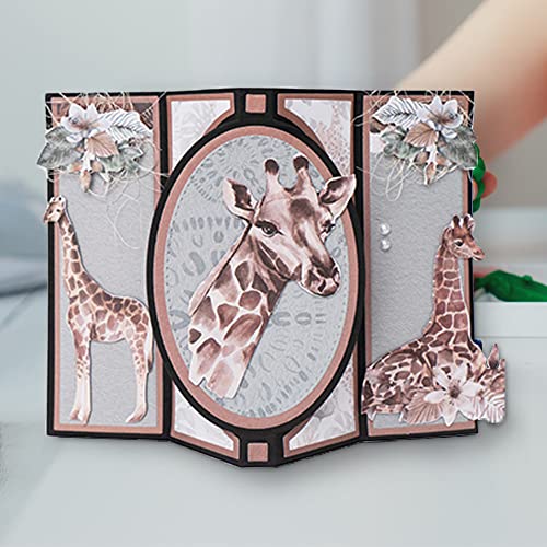 ALIBBON 3D Card Shape Die Cuts for Card Making and Scrapbooking, Oval Background Cutting Dies Metal Template Molds, Rectangle Die Cuts for DIY Photo Album Paper Embossing Card Making Decoration - Image 4