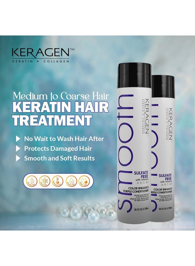 KERAGEN - Sulfate - Free Color Enhance Purple Shampoo For Neutralizing Yellow Tones On Blonde And Silver Hair With Keratin, Panthenol, Vitamins, Collagen, And Jojoba Oil - 10 Oz - Image 5