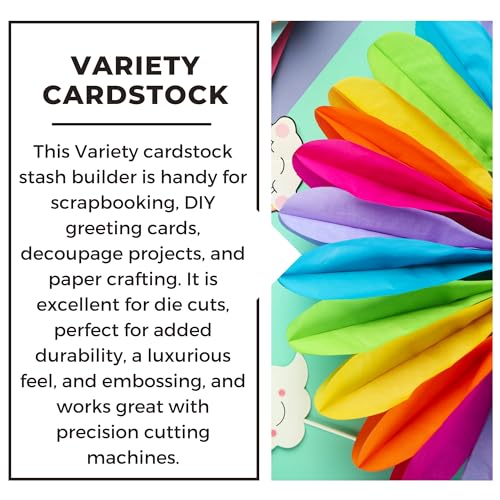Accent Design Paper Accents PA Paper Accents Stash Builder Cardstock 8.5" x 11" Assorted, 65lb colored cardstock paper for card making, scrapbooking, printing, quilling and crafts, 40 piece pack - Image 3
