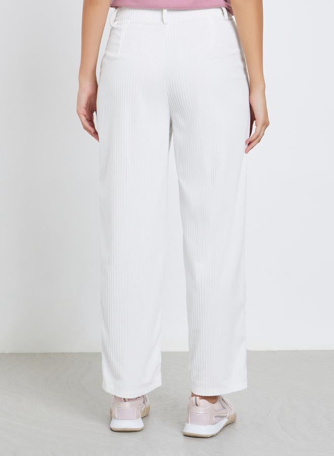 تايك تو بنطال بأرجل مستقيمة وفتحات حزام - Image 4