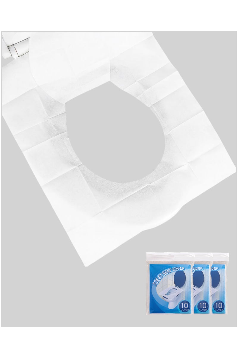 VENDIX Disposable Toilet Seat Covers – Waterproof, Hygienic, Travel-fiendly Individually Packed 30pcs – Universal Fit for Public Restrooms, Home, and Travel - Image 1