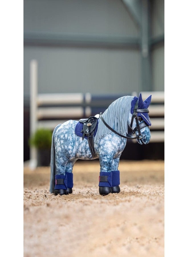 LeMieux Toy Pony Bandages for Toy Pony - Fleece - Simple Fastening - Suitable for Ages 3 Years + - Ink Blue - Image 2